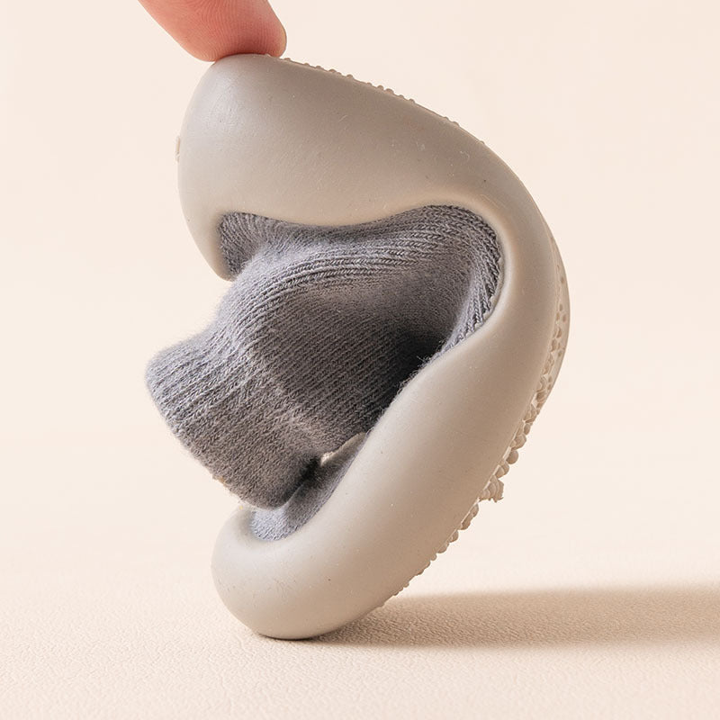 2024 Spring New Children's Toddler Shoes Solid Color Baby Floor Socks Shoes Combed Cotton Soft Sole Indoor Socks Shoes