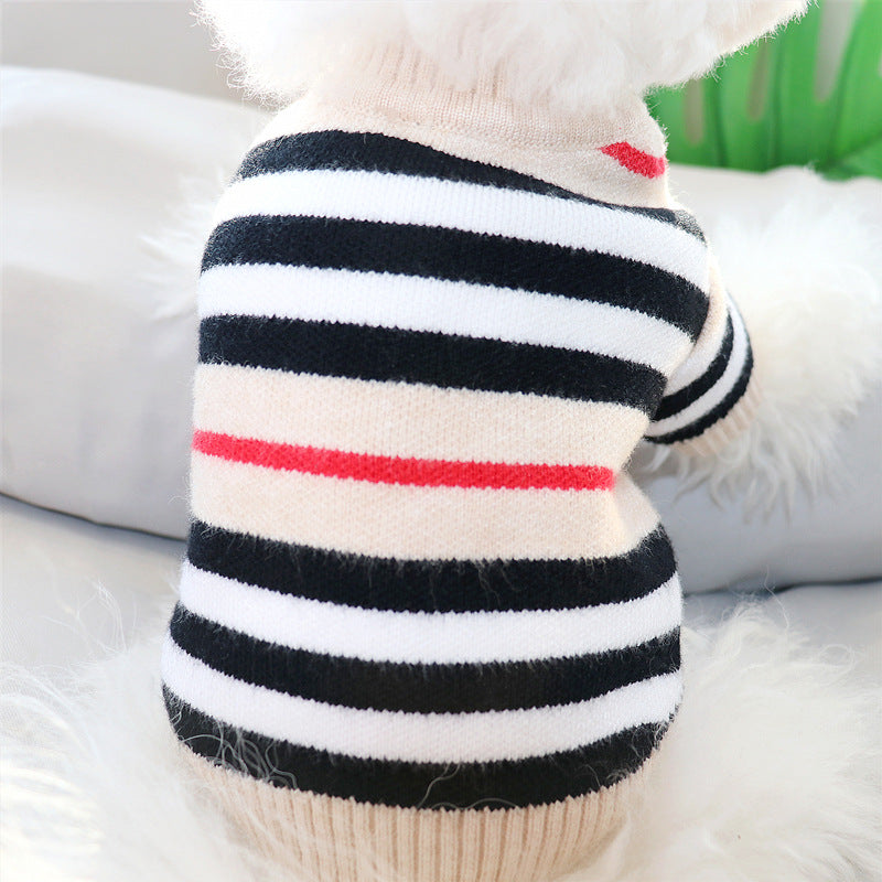 Buttoned dog sweater autumn and winter clothes for teddy kitten, Bichon Frise, small dog, poodle, schnauzer, rib pet clothes