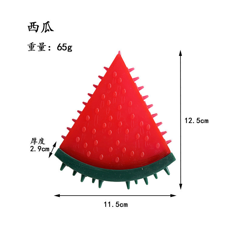 Pet Toys Dog Teething Sound Toys Pet Watermelon Pineapple TPR Anti-Bite Fruit Frozen Dog Toy