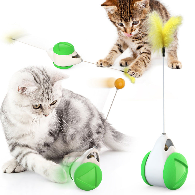 Pet supplies factory wholesale company's new hot models Amazon cat tumbler feather funny cat stick cat toy