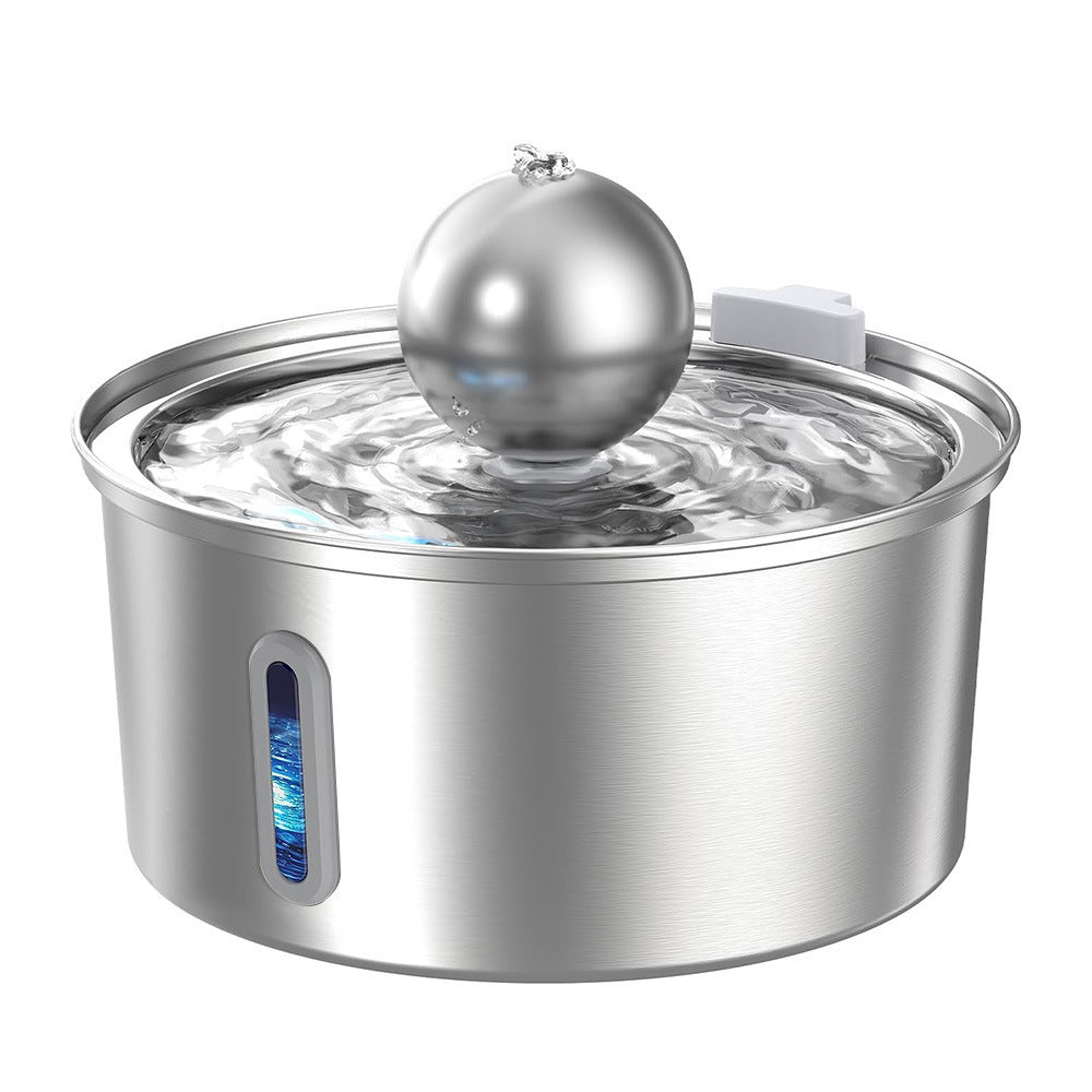 Source factory stainless steel pet smart water dispenser automatic circulation water 3.2L large capacity cat and dog water feeder
