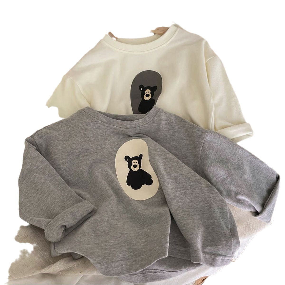 Children's spring and autumn clothes 2025 new cartoon round neck long-sleeved T-shirt casual Korean version of boys and girls baby pure cotton bottoming shirt