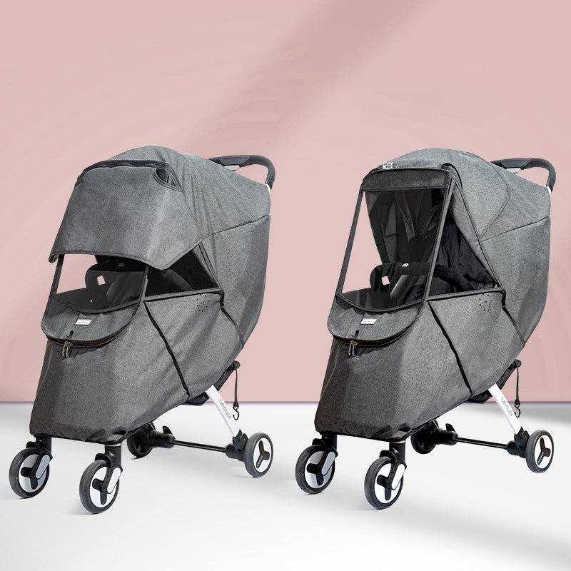Baby stroller windshield and rain cover universal warm winter breathable children's wind and rain protection baby anti-foam cover