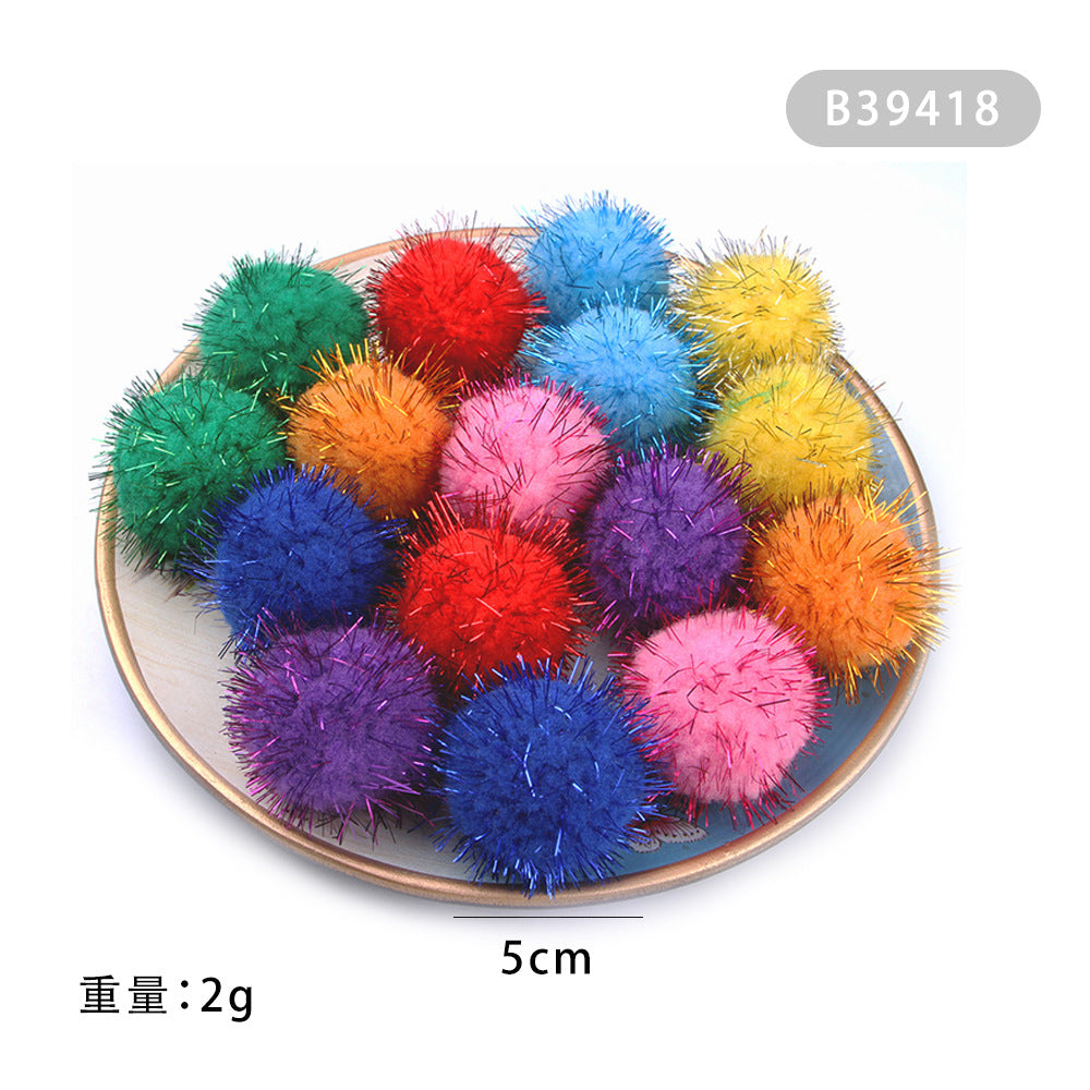Summary of cat toy combination accessories Plastic bell ball flower drum rainbow ball feather mouse pet cat toy