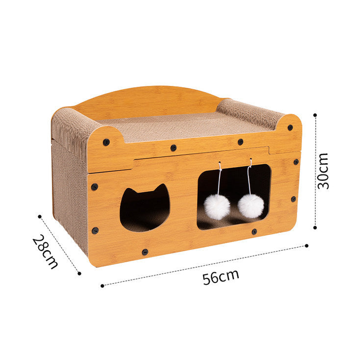 New cat scratching board cat bed integrated wear-resistant scratch-resistant vertical cat claw board cat tunnel toy pet supplies wholesale