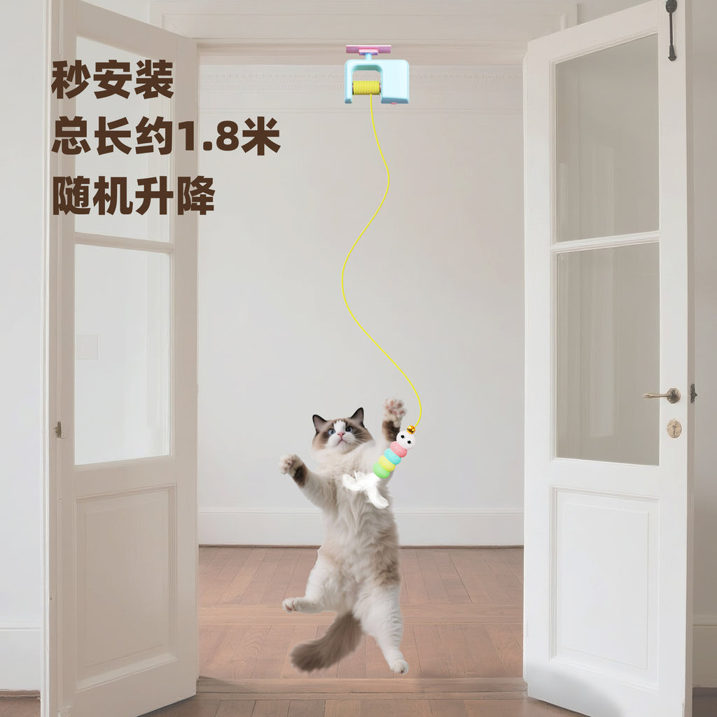 New cross-border pet cat electric smart door hanging toy cat hanging toy self-entertainment cat artifact