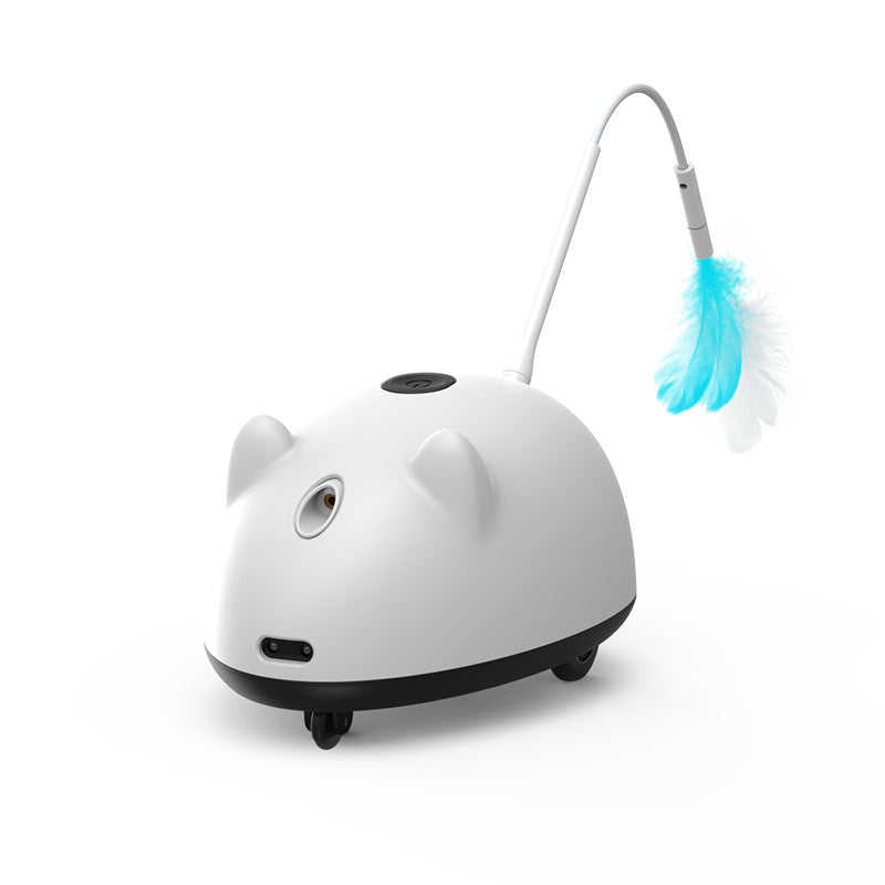 Cross-border popular pet cat toy electric toy simulated mouse self-entertainment to relieve boredom smart sensor obstacle avoidance cat teaser