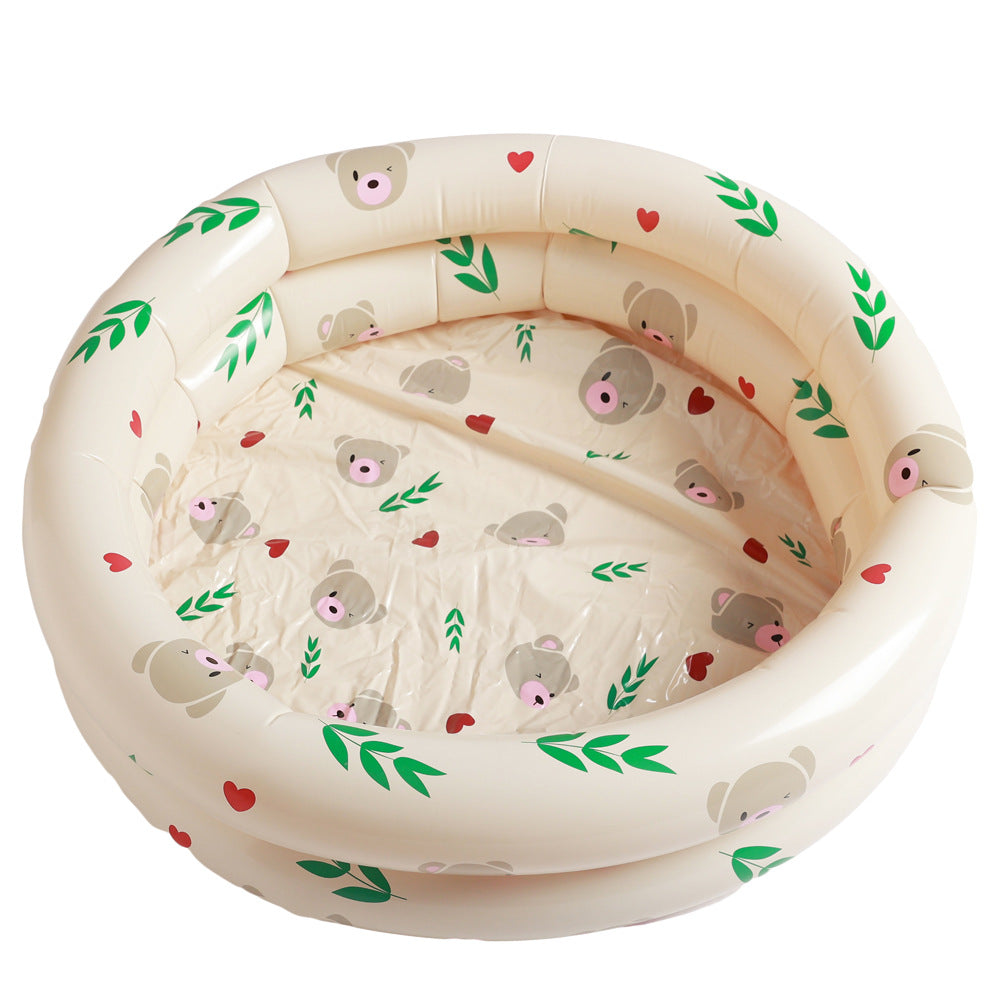 Xiaolu ins Denmark retro striped inflatable swimming pool baby dinosaur pool thickened home ocean ball pool