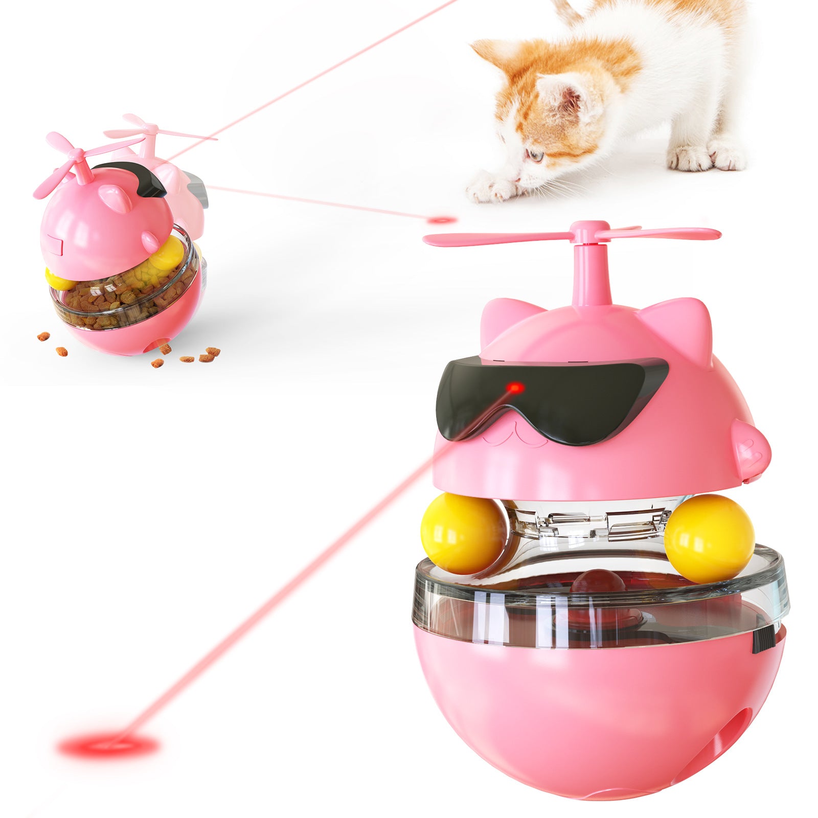 Pet supplies Amazon's new product explosion model electric vocal tumbler laser infrared ray tease cat toy