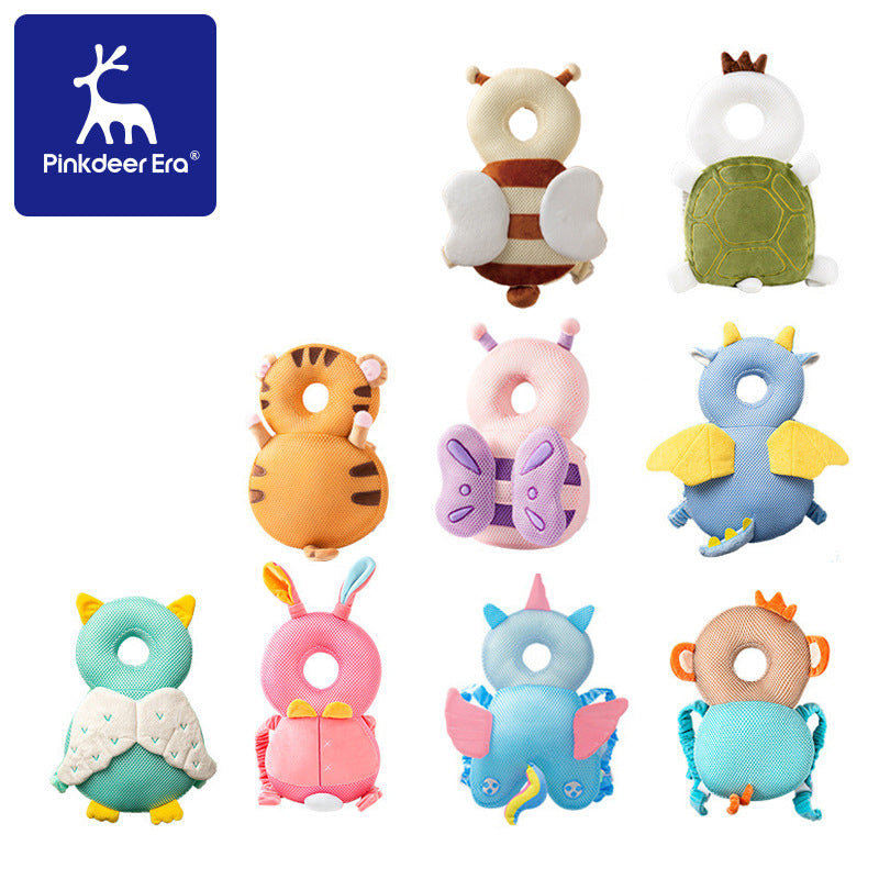 Amazon hot-selling anti-fall pillow baby head pillow butterfly summer animal breathable toddler walking baby head protection