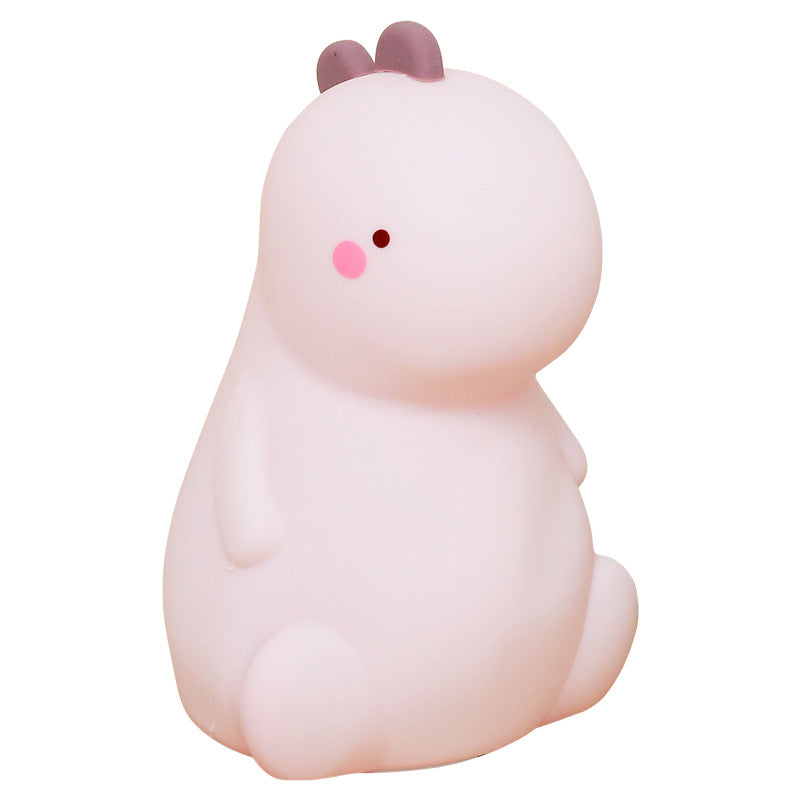 Small night light girl heart rechargeable bedroom bedside sleep pat lamp cute soft light baby feeding eye protection table lamp