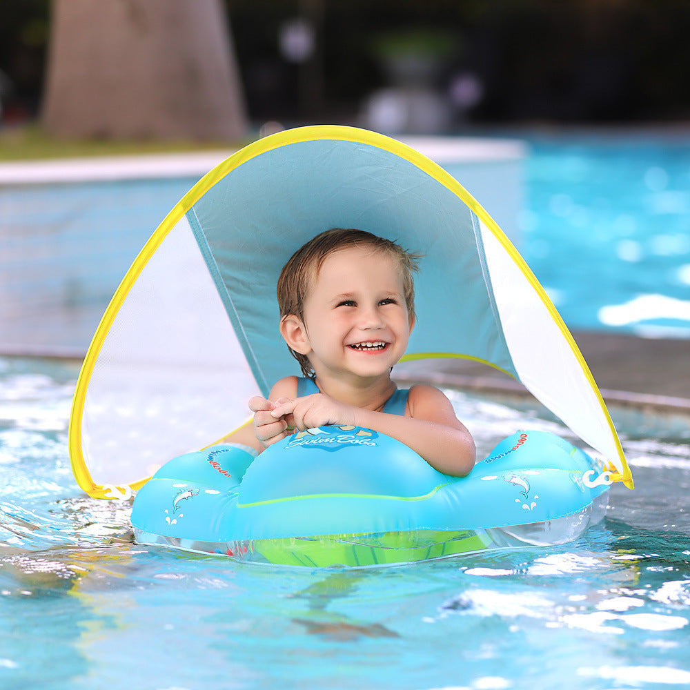 Cross-border spot Swimbobo baby swimming ring lying ring children's swimming ring armpit ring sunscreen sunshade cross-border models