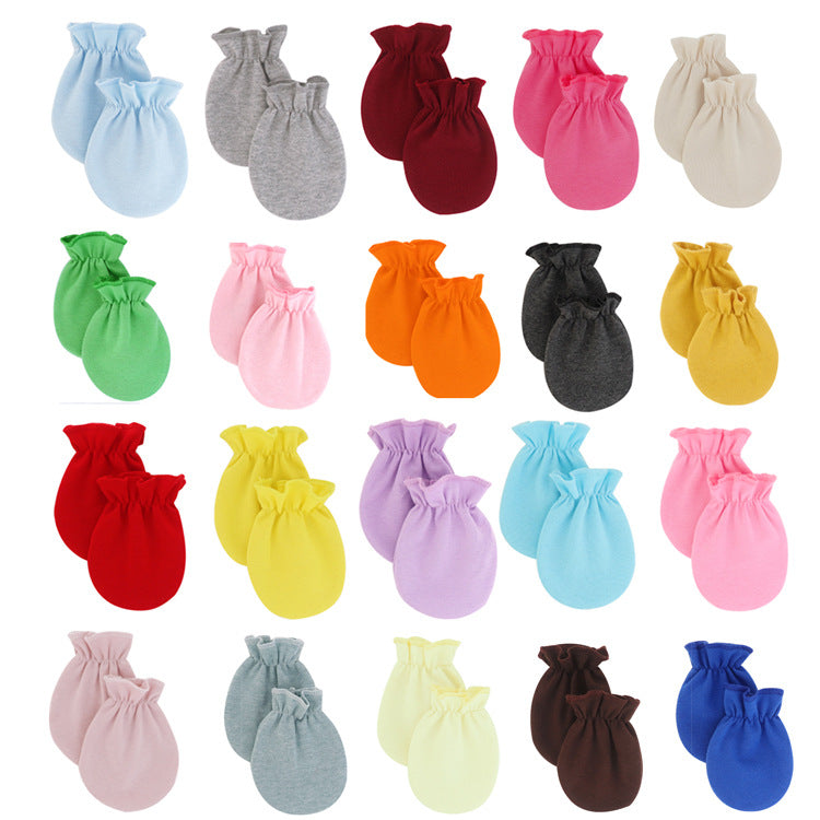 2023 Spring, Summer and Autumn Thin Newborn Anti-scratch Gloves Baby Anti-scratch Face Comfortable Breathable Newborn Baby Protective Gloves
