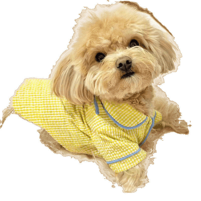 Pet spring and autumn thin dog pajamas puppy Bichon Maltese Schnauzer small fragrance style cat Teddy clothes