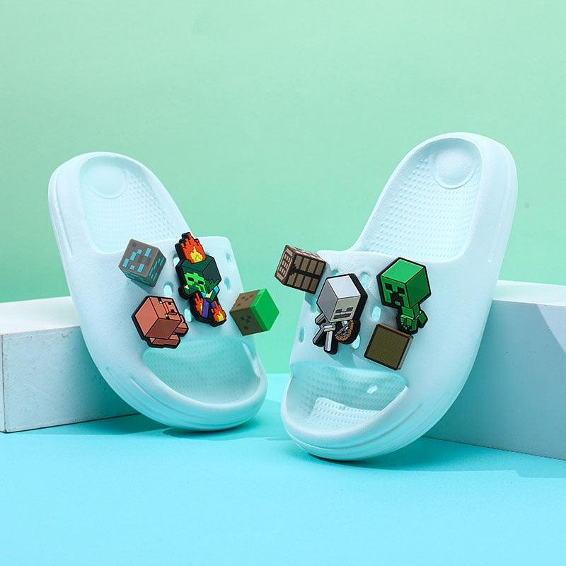 My world children's slippers boys sandals summer new boys baby medium and large children cartoon soft bottom sandals