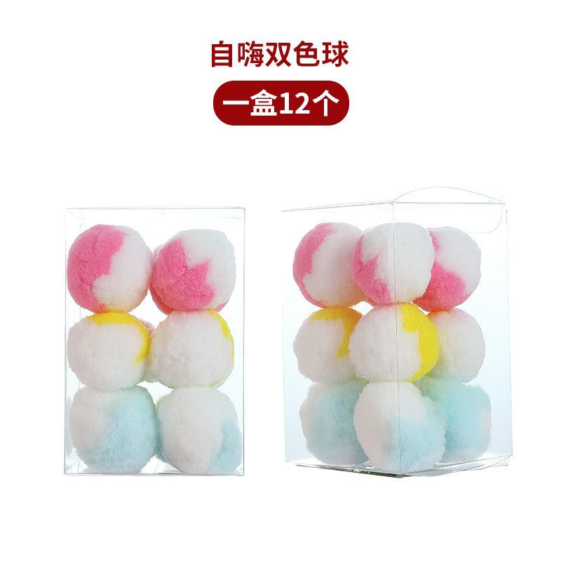 Cross-border new pet barking ball can make a sound self-healing cat toy ball amusing cat stick catnip gravity barking ball