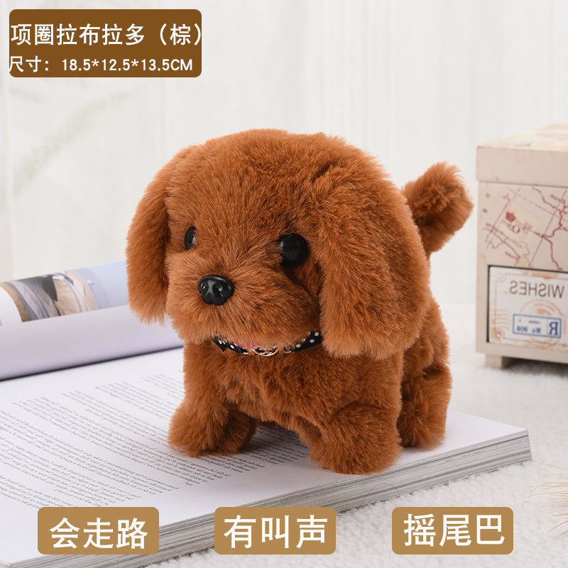 Toy dog children's plush electric toy can walk simulation dog electric dog stall electronic puppy pet