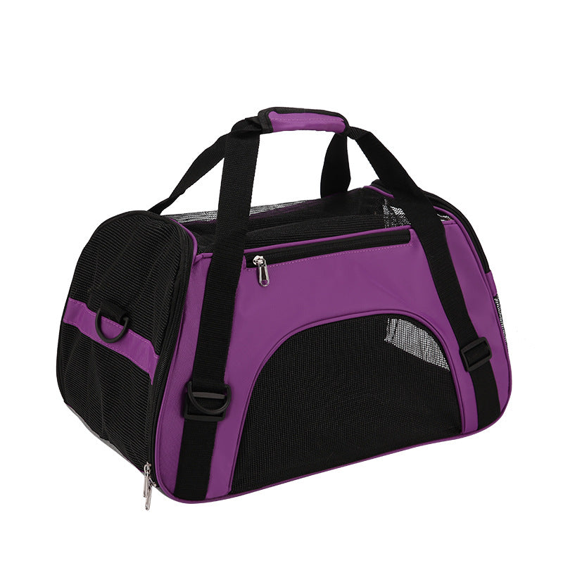 Portable pet travel bag, pet backpack, cat and dog travel bag, crossbody pet bag, foldable bag