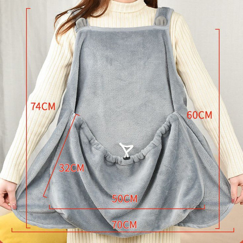 Cat petting artifact cat hugging clothes chest hugging cat pocket apron cat apron pet cat thickened anti-scratch bag net celebrity cat bag