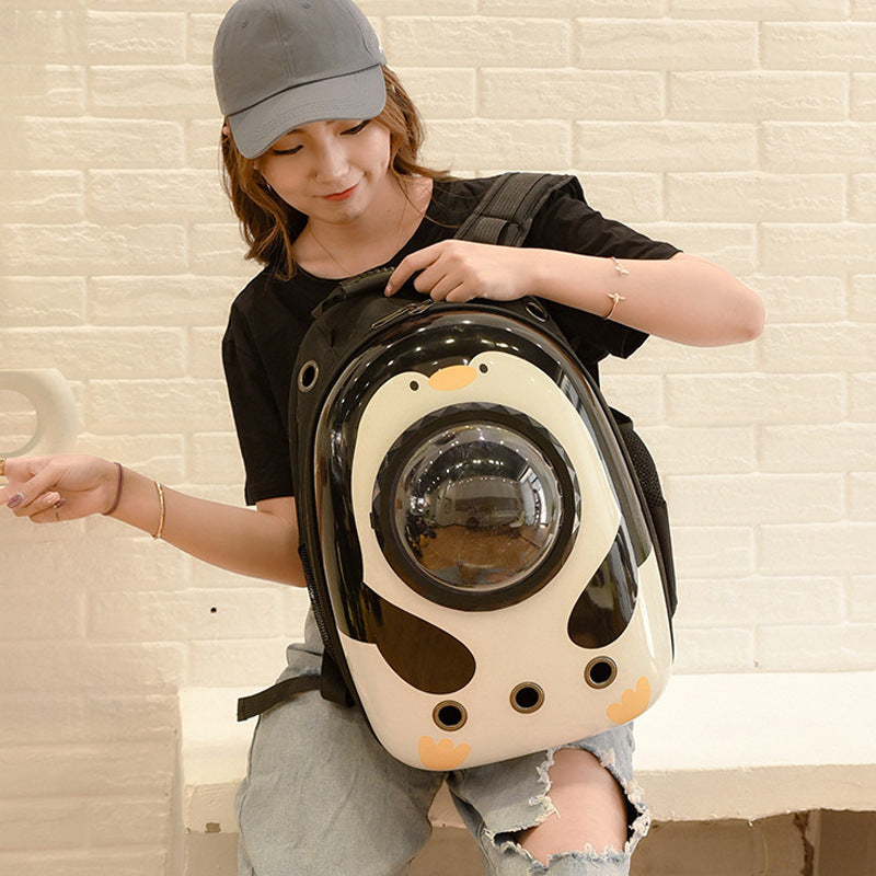 New style cat walking pet bag breathable portable backpack cat dog schoolbag large capacity lightweight space cat bag