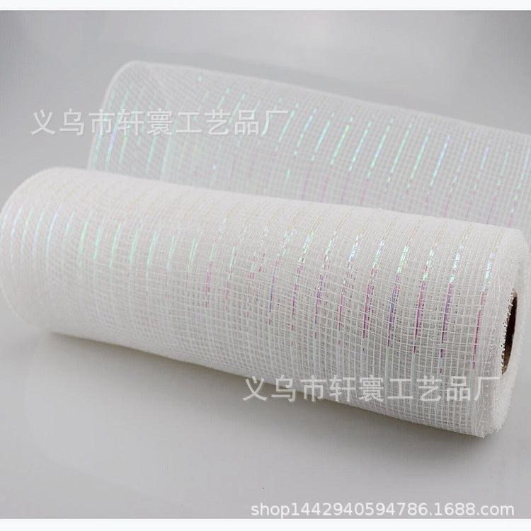 Flower packaging network Amazon Christmas ribbons mesh plastic multiple gold wire mesh Halloween Easter