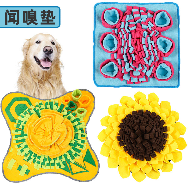 Amazon dog sniffing mat pet sniffing and sniffing to consume energy and decompress slow food mat educational foraging training blanket toy