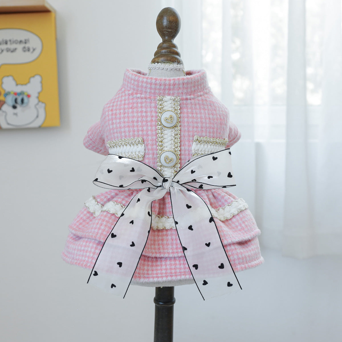 Spot cross-border hot-selling pet puppy and cat clothes source factory autumn and winter new blue noble dress skirt
