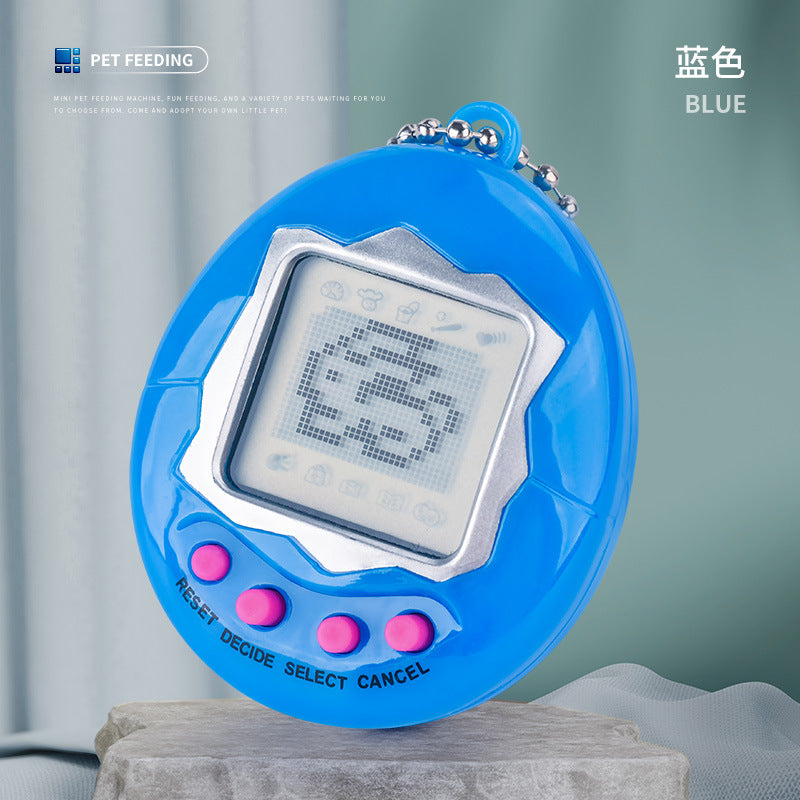 Children's nostalgic feeding elf pet electronic game console mini creative pet machine keychain pendant male toy