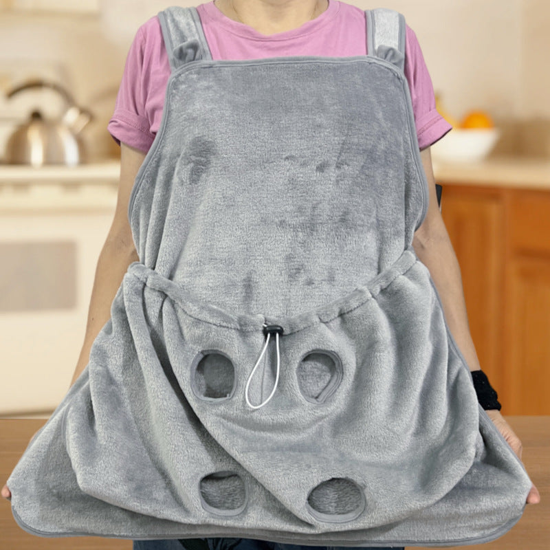 Cat petting artifact cat hugging clothes chest hugging cat pocket apron cat apron pet cat thickened anti-scratch bag net celebrity cat bag