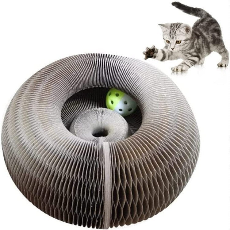 Douyin net red hot style magic organ cat scratch board cat toy with bell cat grinding claw cat climbing frame pet supplies
