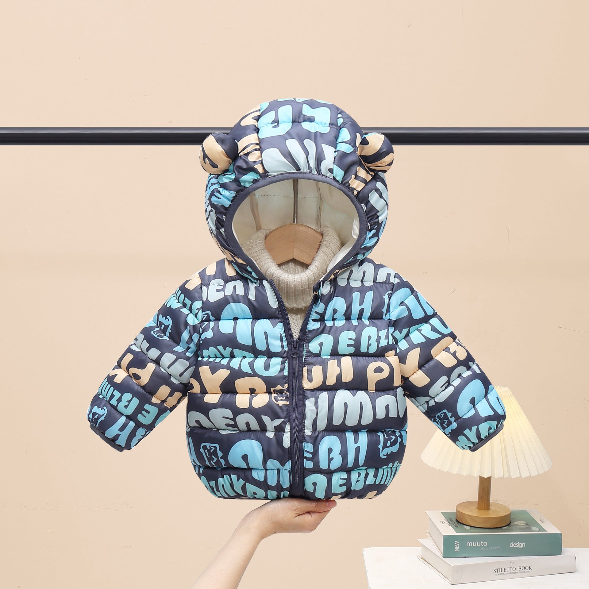 Foreign trade 2025 autumn and winter new cartoon children's down cotton jackets for boys and girls medium and large children's light baby jackets