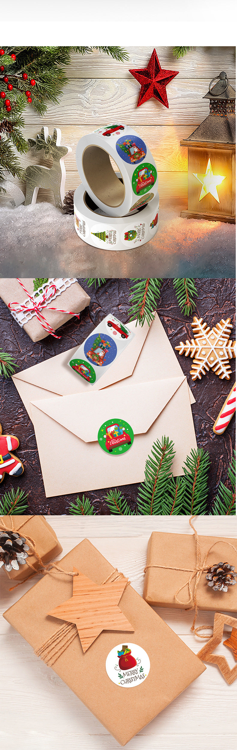 Halloween Christmas stickers children's toys gift decoration stickers food gifts gift sealing stickers