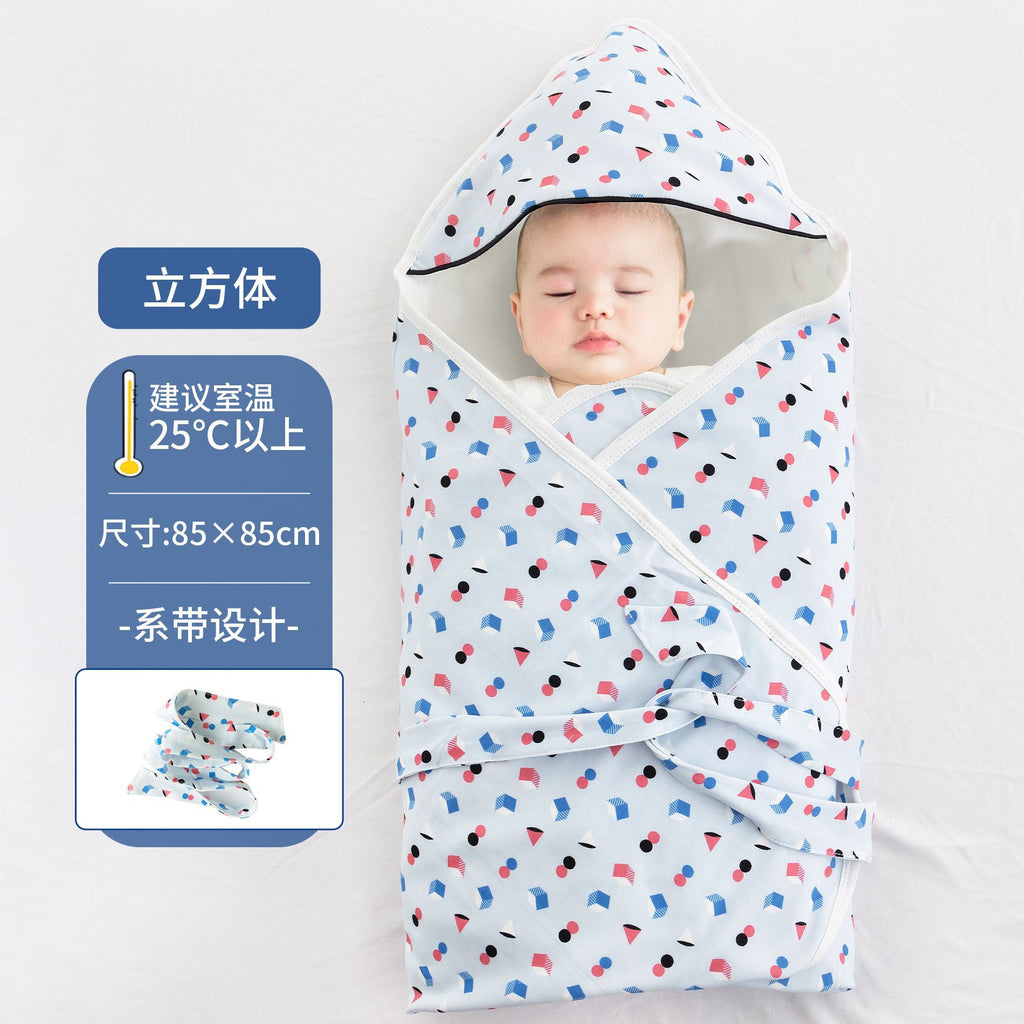 Baby blanket A pure cotton newborn blanket summer thin newborn baby blanket single anti-startle swaddle cover
