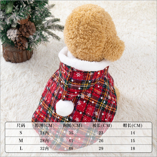 Cross-border cat headband hat scarf dog clothes cat cape headdress cloak Christmas funny pet supplies