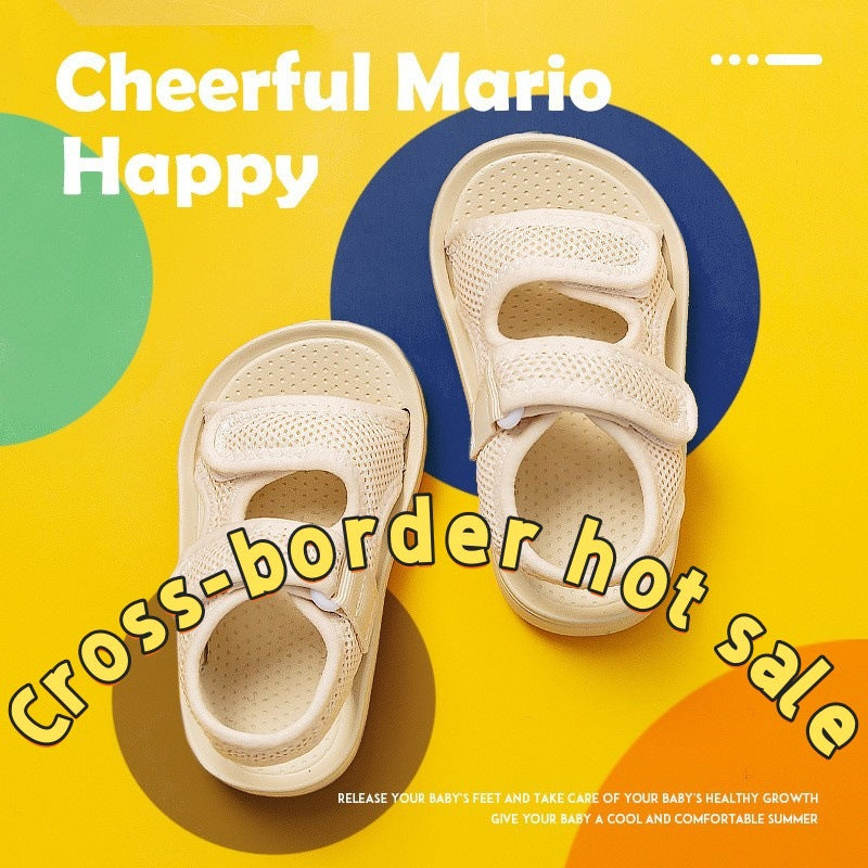New simple children's shoes summer Korean version of fabric sandals fashionable breathable baby shoes boys and girls sandals and slippers beach shoes