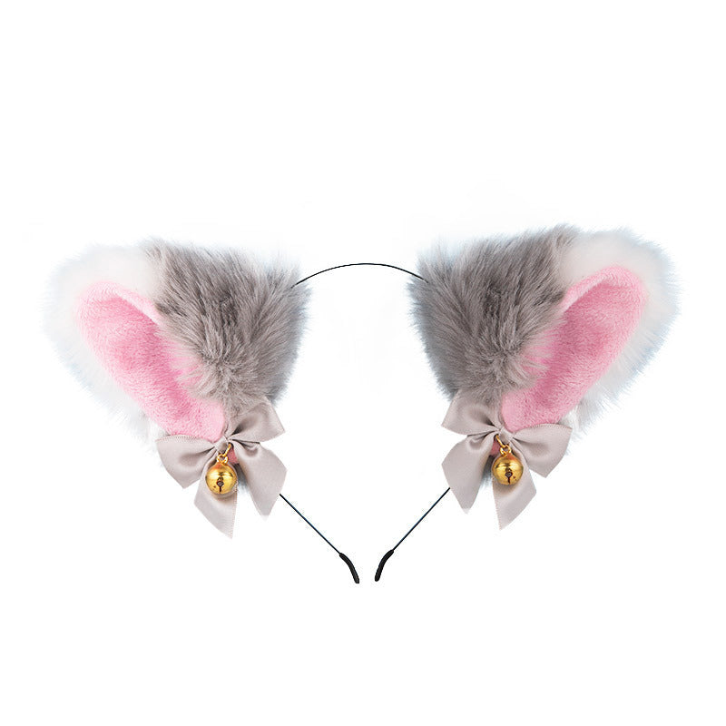 Amazon cross-border cat ear bell headband Cos cat girl hair accessories Christmas Halloween headdress accessories