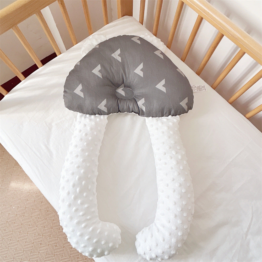 ins baby comfort pillow bean velvet U-shaped pillow anti-head tilt shaping pillow anti-startle baby sleeping pillow