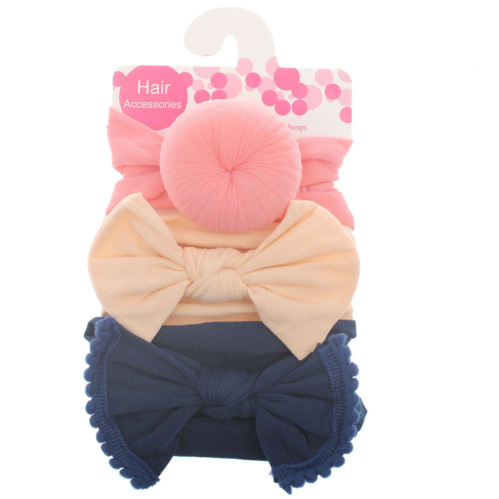Foreign trade hot selling children's hair band baby ball bow soft elastic nylon headband head ornament baby hair accessories