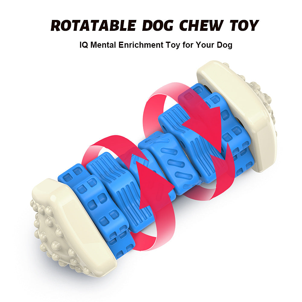Amazon's new pet dog chew chewing dumbbell toy dog teeth cleaning natural rubber toy