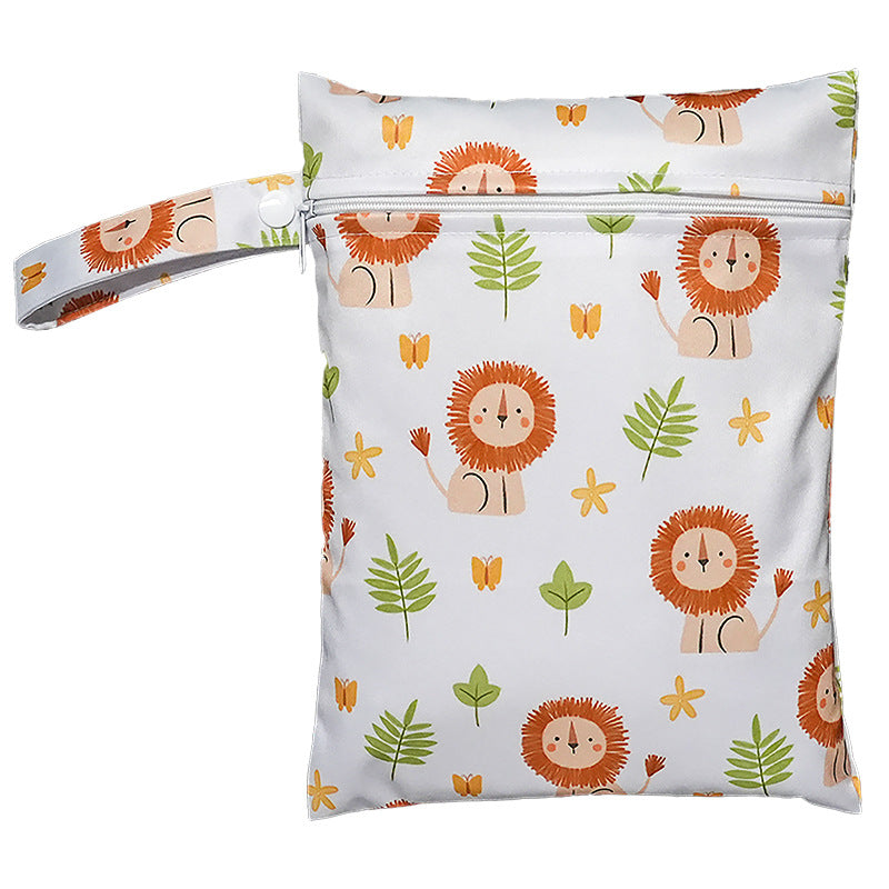 Cross-border printed storage bag for going out baby diaper storage bag ins style stroller hanging bag large capacity wetbag