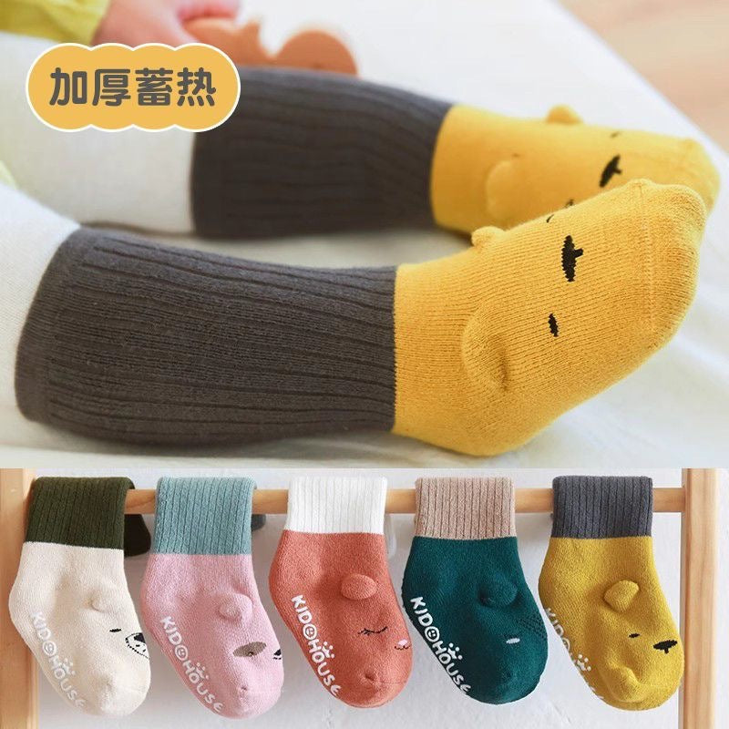 Newborn baby floor socks children's non-slip indoor full socks silicone toddler early education mid-tube cooling socks