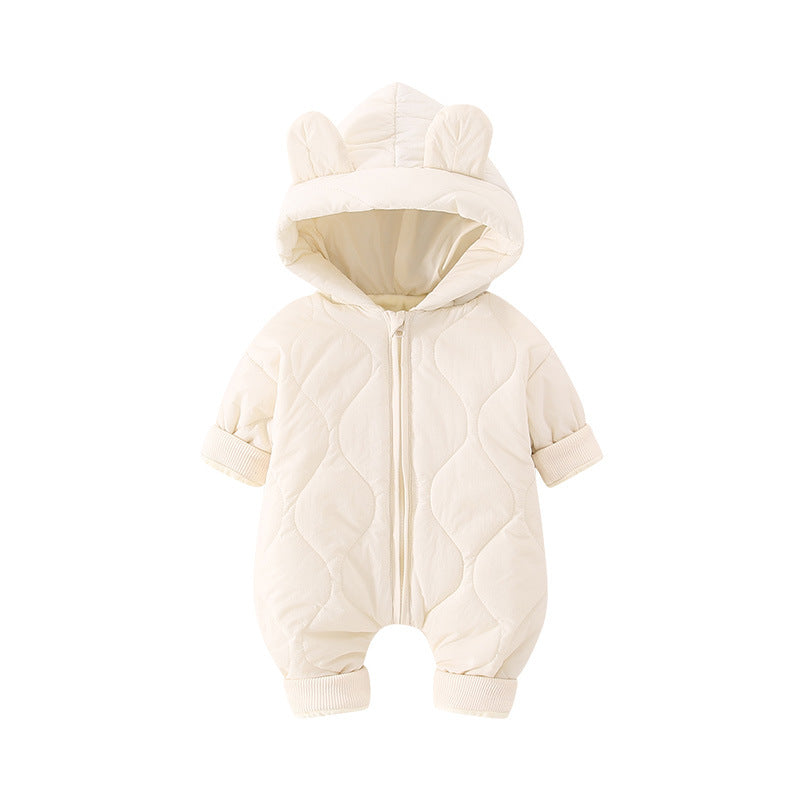 Baby autumn and winter clothes baby jumpsuit warm clothes newborn crawling clothes thick cotton clothes going out clothes cotton clothes romper