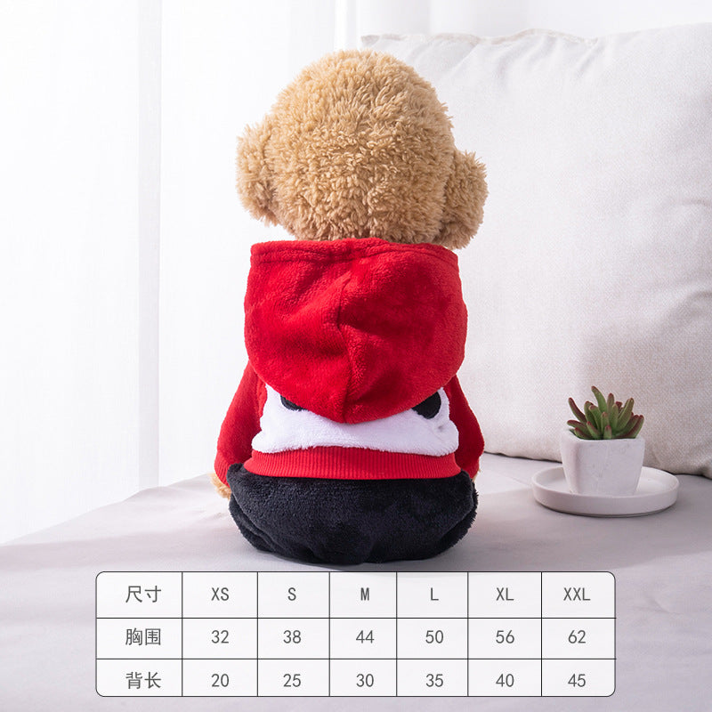 Pet clothes transformation clothes coral fleece autumn and winter dinosaur four-legged dog winter clothes cat pet clothes wholesale
