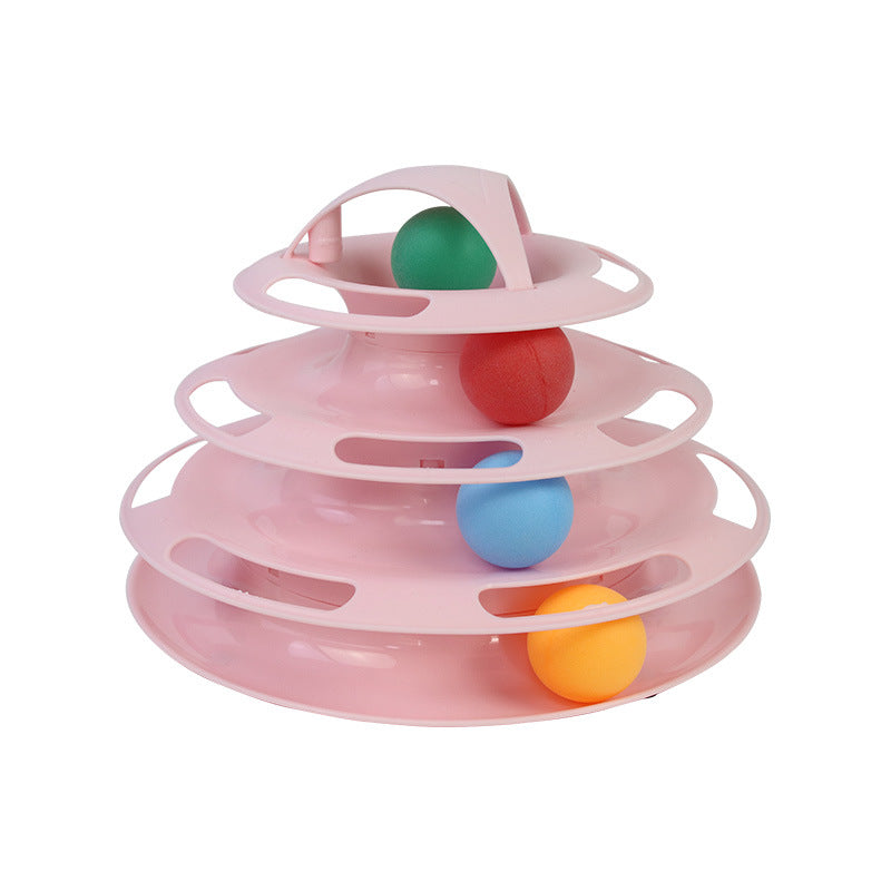 Cross-border new interactive cat toy amusement ball pet cat educational turntable self-hi cat toy wholesale cat turntable