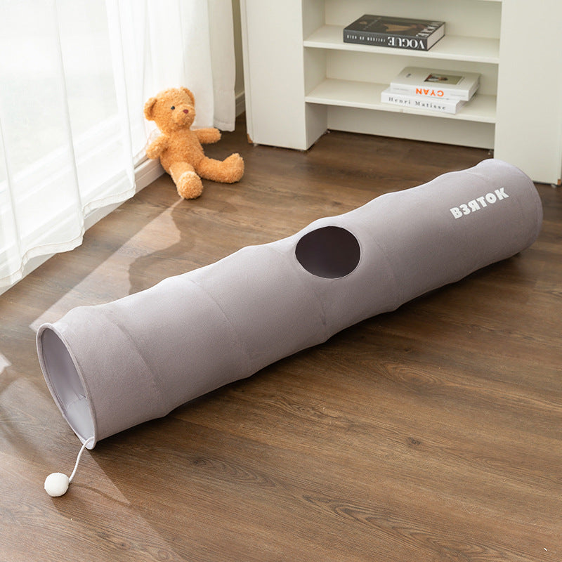 Cat Tunnel Cartoon Straight Foldable Cat Toy Self-Entertainment Easy Storage Boredom Relief Cat Channel Pet Supplies Wholesale