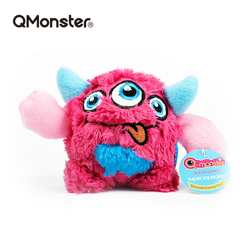 Qmonster dog toy beautiful plush Q Baolong egg sound thorn ball bite wear cute plush puppy pet ball
