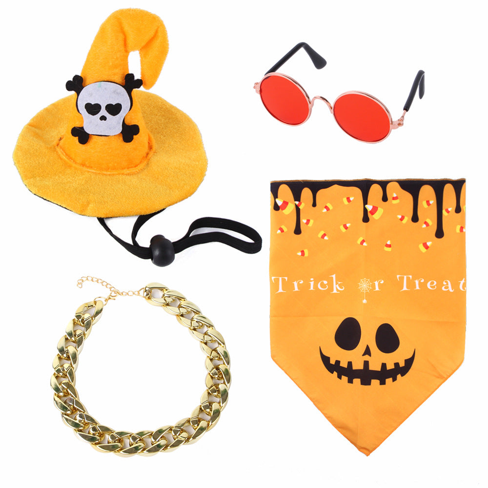 2023 Amazon New Products Pet Dress Up Set Cat Halloween Transformation Costume Dog Halloween Set Supplies