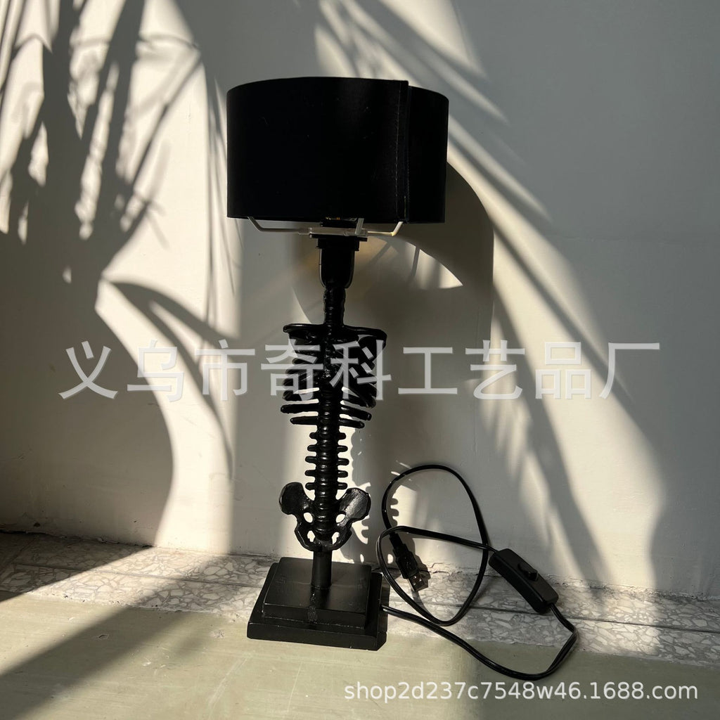 The Skeleton Table Lamp Halloween Gothic Classic Decorative Lamp Home Skull Table Lamp