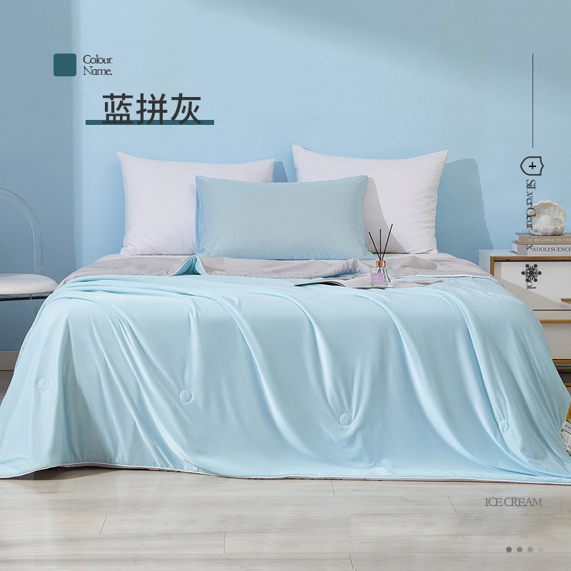 Summer A-class mother and baby grade cool silk summer cool quilt air conditioning quilt core solid color thin quilt gift ice silk summer quilt wholesale