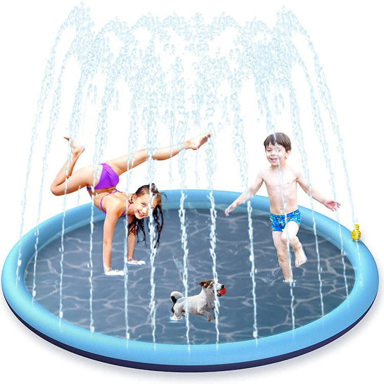 Cross-border spot PVC water spray mat summer outdoor thick non-slip children's pet lawn water spray mat fountain toy